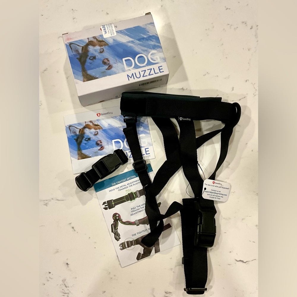 GOOD BOY Adjustable Dog Muzzle Black Size XL